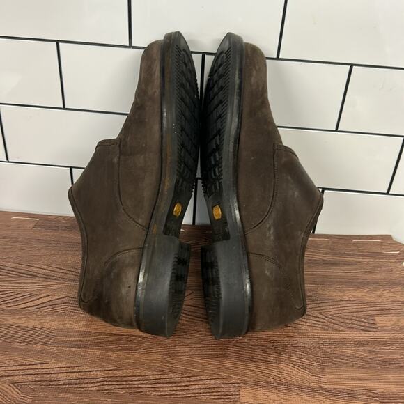 Cole Haan Brown Suede Shoes Loafers Brass Buckle Men's Size 8.5D Vibram Soles - Picture 5 of 8